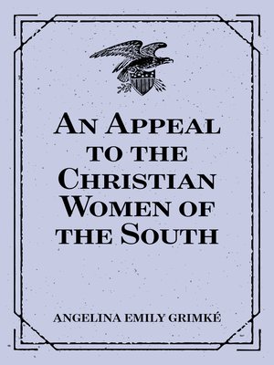 cover image of An Appeal to the Christian Women of the South
